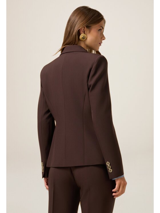 Oltre Oltre Giacca di transizione Q007R004629N032 Marrone Slim Fit