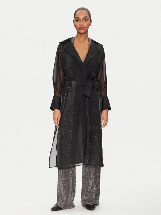 Lola Casademunt by Maite Lola Casademunt by Maite Тренч MS2502018 Чорний Regular Fit