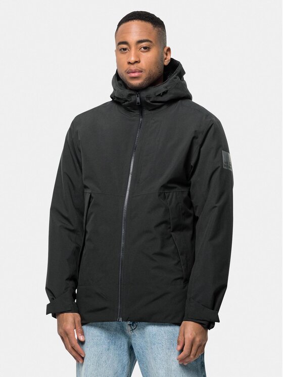 Jack Wolfskin Geacă de iarnă Tempelhof Jkt 1115491 Negru Regular Fit