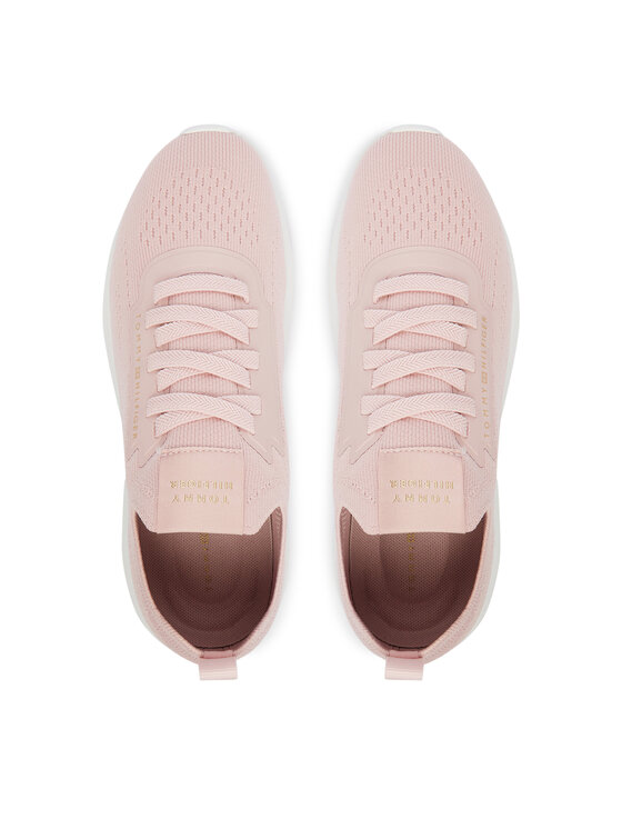 Tommy Hilfiger Tommy Hilfiger Sneakersy Th Knit Extralight Runner FW0FW09112 Beżowy jasny