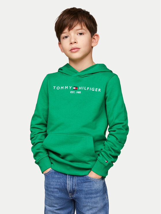 Tommy Hilfiger Bluză Essential KS0KS00205 Verde Regular Fit