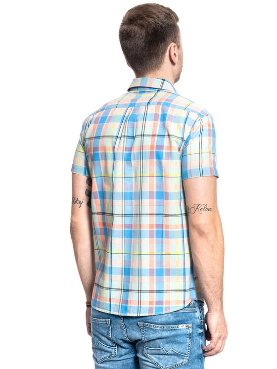 Wrangler Wrangler Camicia SS 1 PKT SHIRT Blu Regular Fit