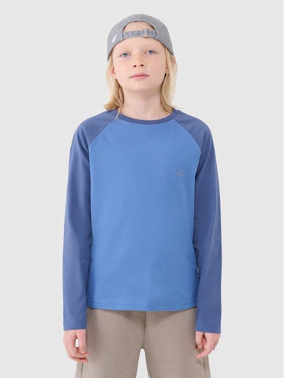 4F 4F Longsleeve 4FJWSS25TLONM420-34S Niebieski Regular Fit
