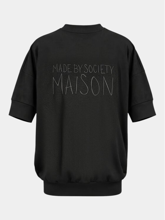 MADE BY SOCIETY MADE BY SOCIETY T-Shirt Le Trait - T18017 Czarny Basic Fit