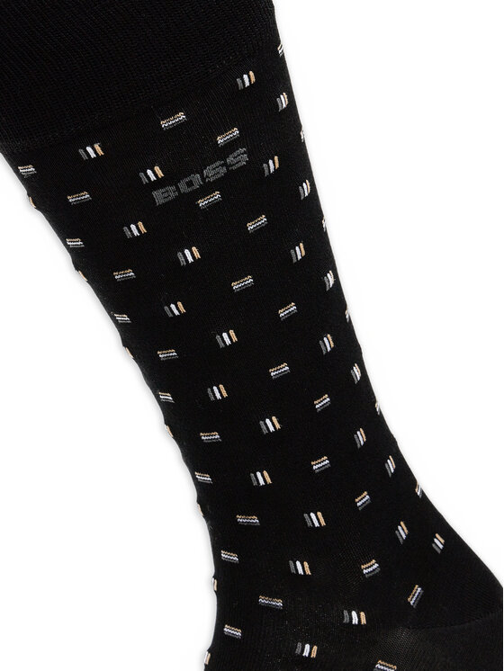 BOSS BOSS Set de 2 perechi de șosete lungi pentru bărbați 50524282 Negru