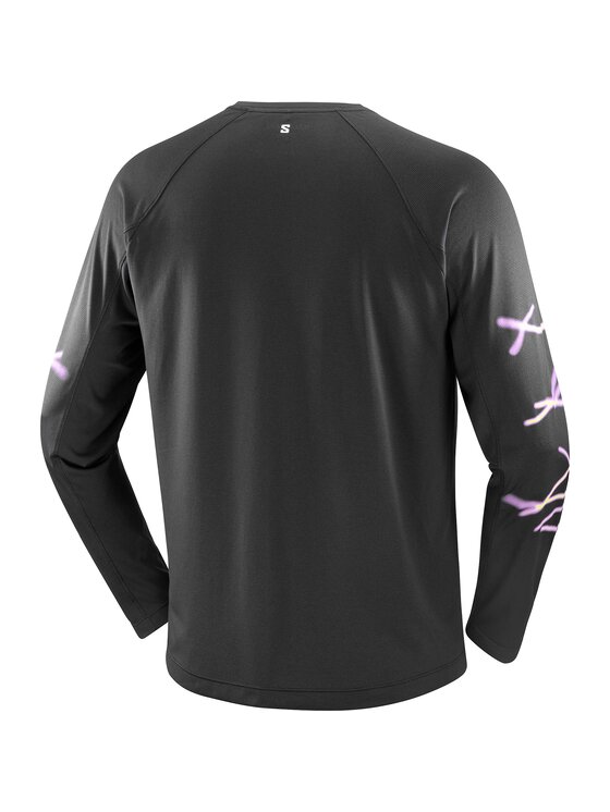 Salomon Salomon Koszulka techniczna SHAKEout CORE LS TEE GRAPHIC Czarny Regular Fit