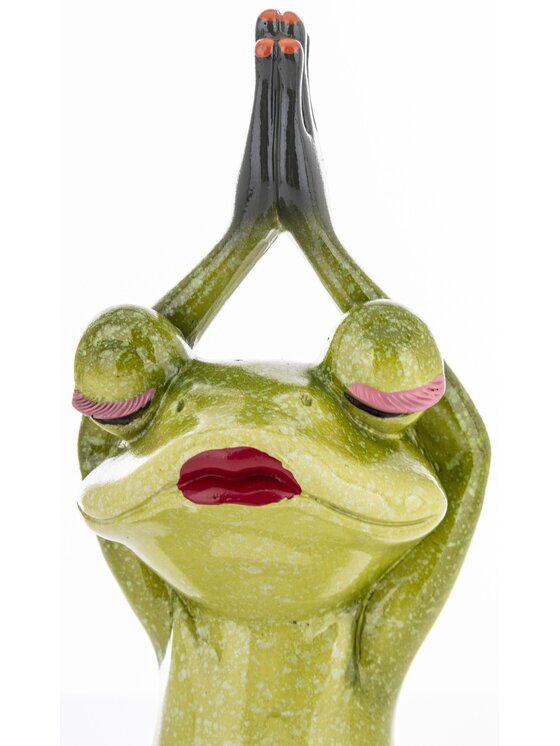 MIAhome MIAhome Figurka żaba joginka 20x15x7 cm Zielony
