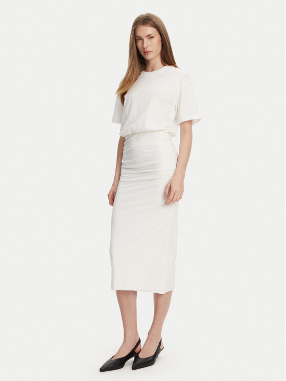 Marella Marella Rochie de zi Ileana 2513621014 Alb Slim Fit