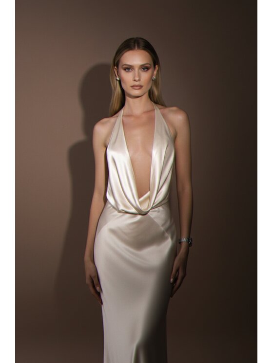 MAI MAI Sukienka wieczorowa VANESSA Beżowy Feminine Fit