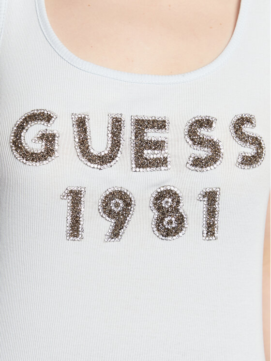 Guess Guess Top Tank Top W3RP07 K1814 Blu Slim Fit