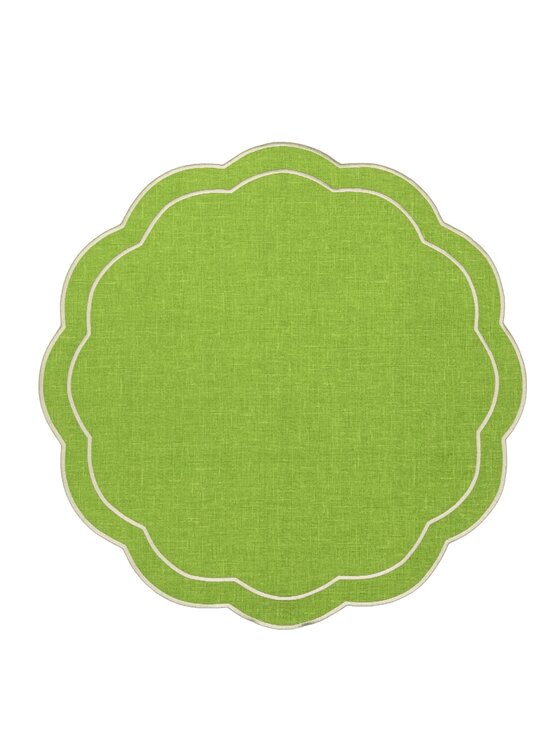 Roseberry Home Roseberry Home Podkładka na stół haftowana Lime Petali Czarny