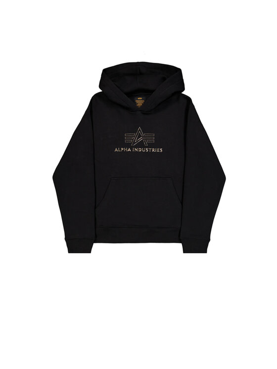 Alpha Industries Alpha Industries Bluza Basic Big Logo TPU Hoodie Czarny Regular Fit