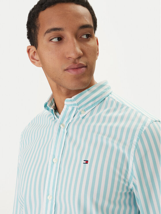 Tommy Hilfiger Tommy Hilfiger Риза MW0MW42440 Зелен Regular Fit