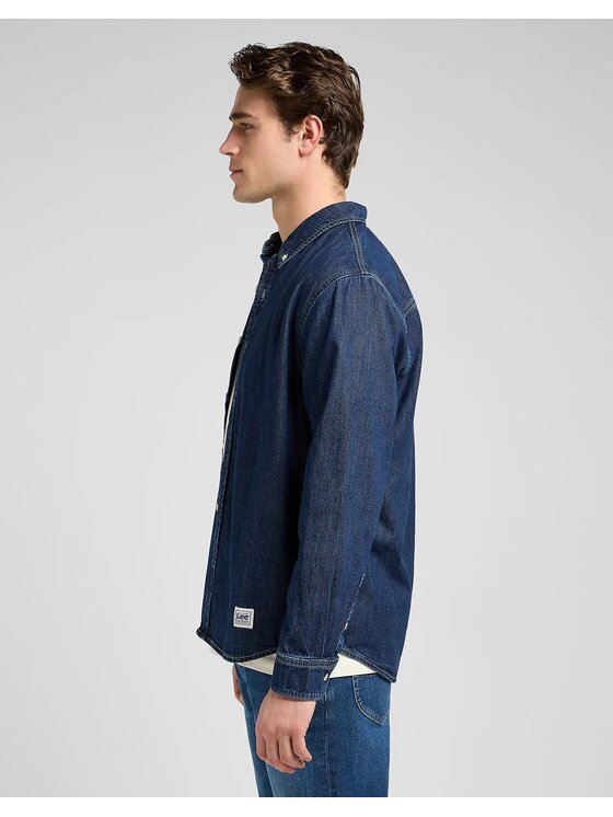 Lee Lee Koszula jeansowa 112370477 Niebieski Relaxed Fit