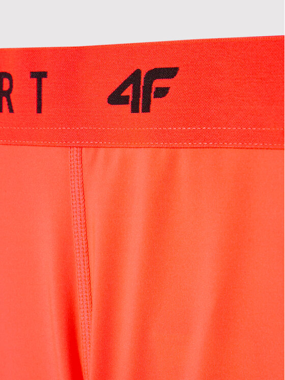 4F 4F Legginsy HJL22-JSPDF002 Pomarańczowy Slim Fit