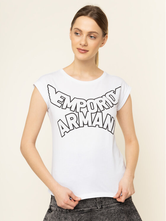 Emporio Armani T-Shirt 3H2T7S 2J53Z 0100 Biały Slim Fit