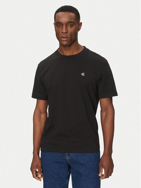 Calvin Klein Jeans Calvin Klein Jeans Tricou Serif Font Graphic J30J327473 Negru Regular Fit