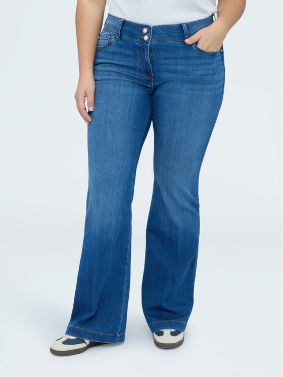 Fiorella Rubino Fiorella Rubino Jeansy P464T005155N024 Niebieski Flare Fit