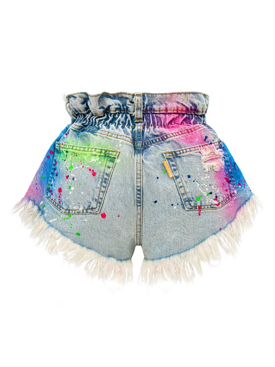 MissDenim MissDenim Szorty jeansowe Elastic Band Kolorowy Regular Fit