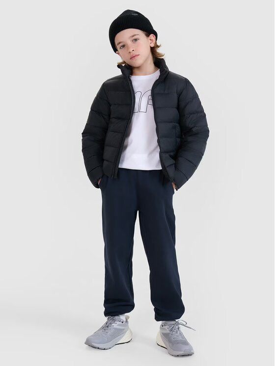 4F 4F Vatovaná bunda 4FJWSS25TDJAM520-20S Čierna Regular Fit
