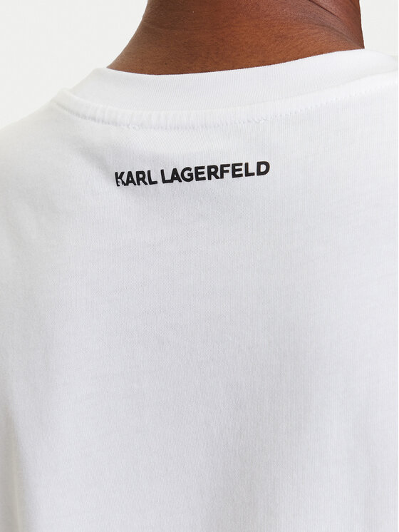 KARL LAGERFELD KARL LAGERFELD T-krekls A3W17099 Balts Regular Fit