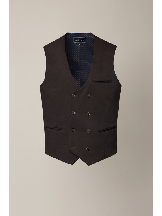 Lancerto Lancerto Kamizelka Castelmola KA131225000005 Brązowy Slim Fit
