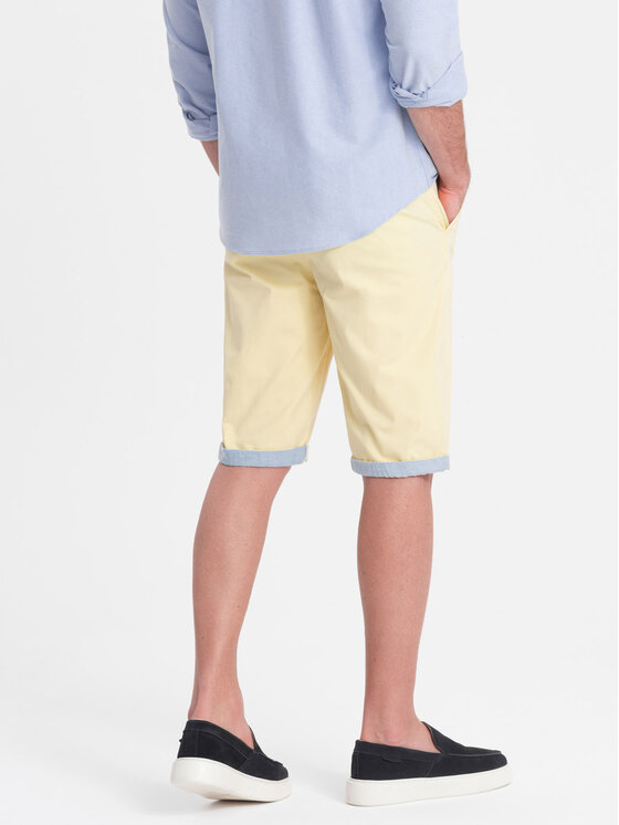 Ombre Ombre Chino kalhoty W421 Žlutá Regular Fit
