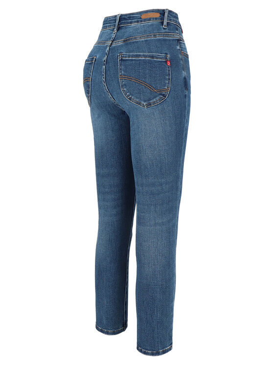 Volcano Volcano Spodnie damskie D-MERCY 15 Niebieski Slim Fit
