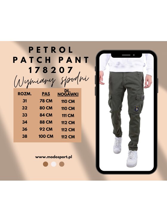 Alpha Industries Alpha Industries Spodnie cargo Petrol Patch Pant Khaki Lyon Tapered Fit