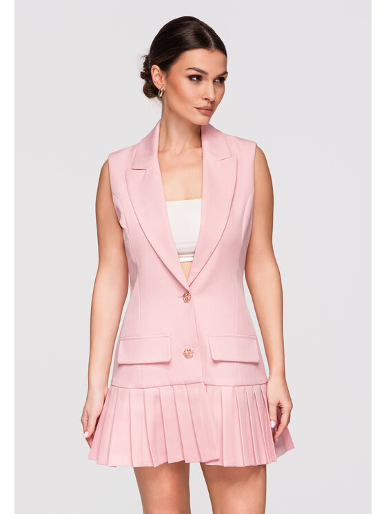 Ombre Ombre Sukienka wieczorowa LA-OM-DLR303 Różowy Slim Fit