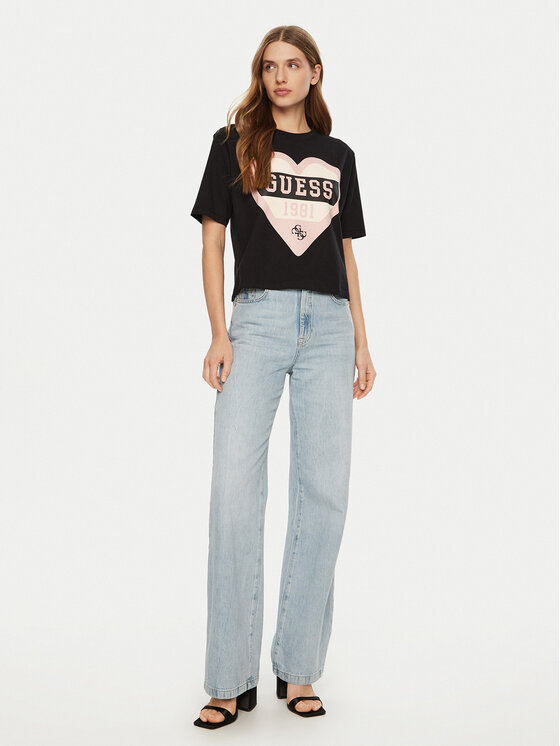 Guess Guess T-Shirt V5RI01 I3Z14 Černá Regular Fit