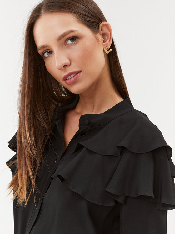 Marella Marella Μπλουζάκι Zaino 2331161838200 Μαύρο Regular Fit