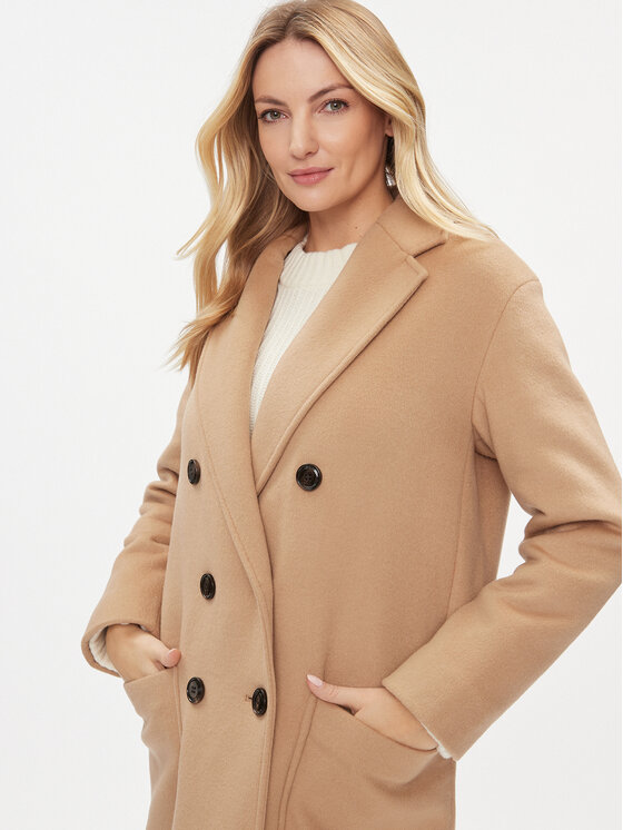 MAX&Co. MAX&Co. Płaszcz wełniany Elemento 70140523 Beżowy Relaxed Fit