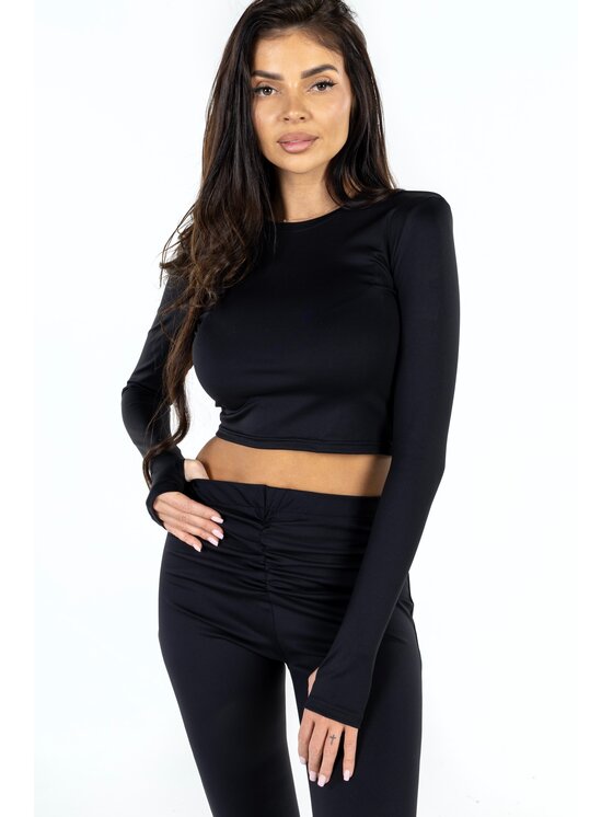 Agatha Studio Agatha Studio Komplet bluzka i spodnie A26ZS-KA-K56 Czarny Slim Fit