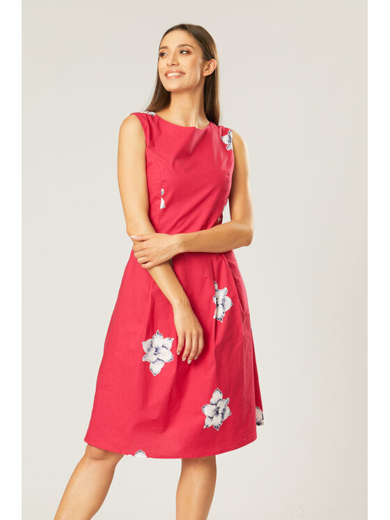 QUIOSQUE QUIOSQUE Každodenné šaty PAINT DRESS Ružová Regular Fit