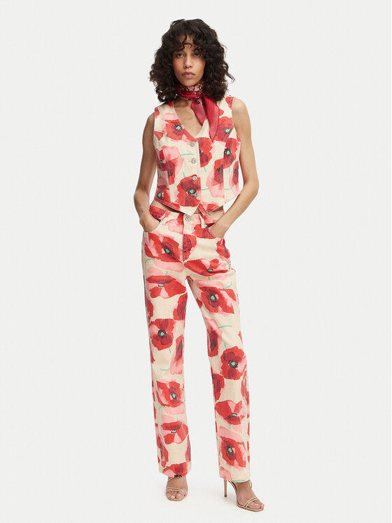 French Connection French Connection Γιλέκο Poppy 7G9A9 Κόκκινο Slim Fit