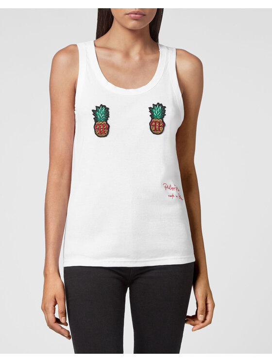 PHILIPP PLEIN PHILIPP PLEIN Tank top 30429 Biały