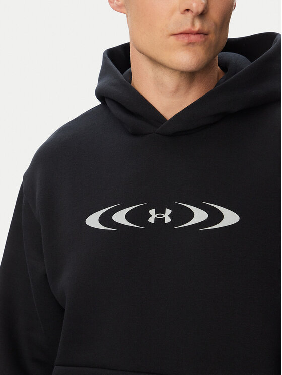 Under Armour Under Armour Bluza Ua Icon Fleece Graphic 6016616 Czarny Loose Fit