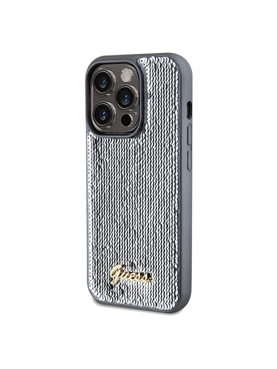 Guess Guess Etui na telefon iPhone 14 Pro Srebrny