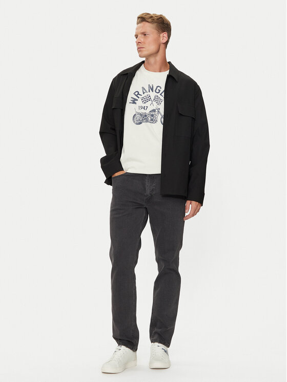 Wrangler Wrangler Футболка Americana 112357379 Білий Regular Fit