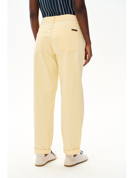 blue shadow blue shadow Spodnie materiałowe 8058-10 Żółty Regular Fit