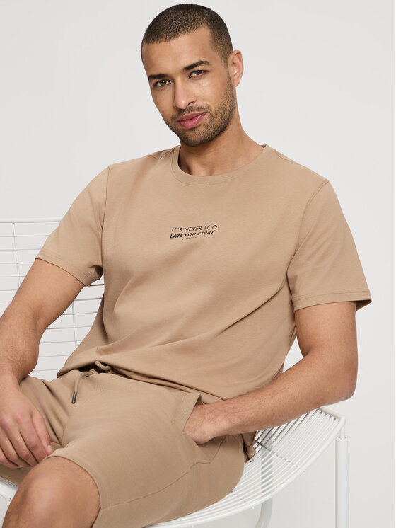 Cross Jeans Cross Jeans Szorty sportowe 49073-383 Beżowy Regular Fit