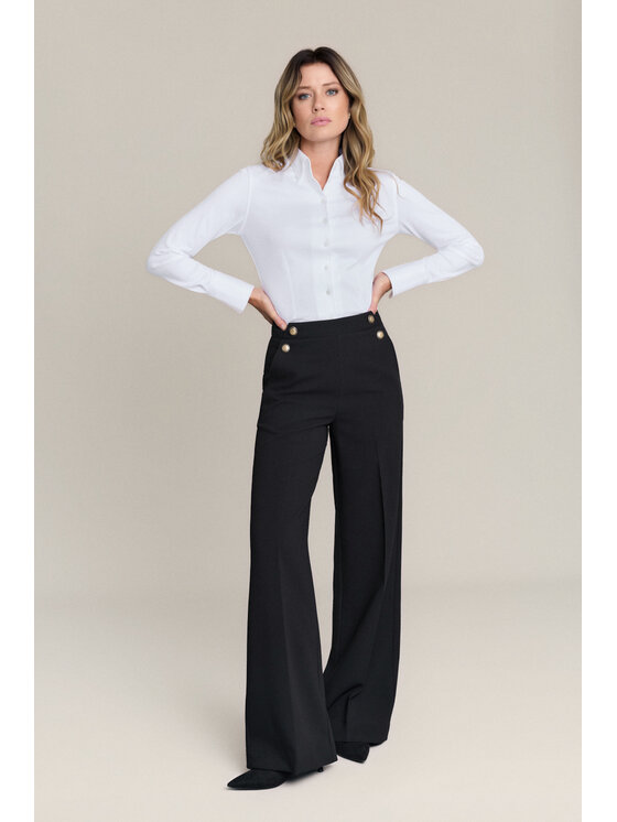 Lancerto Lancerto Spodnie materiałowe Cosmia SP073126000018 Czarny Wide Leg