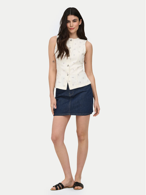 ONLY ONLY Jeans suknja Stella 15339630 Tamnoplava Regular Fit