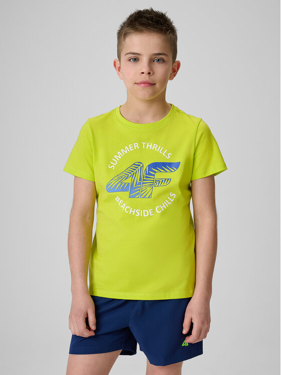 4F 4F T-Shirt BEACHSIDE CHILL Zielony Loose Fit