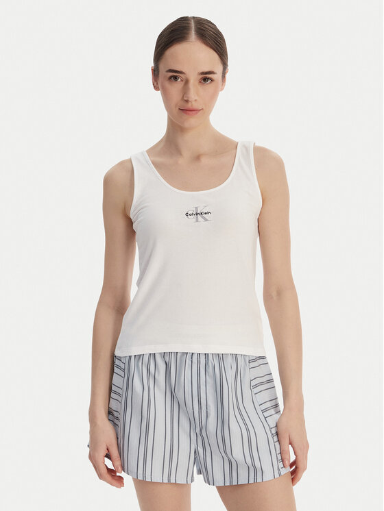 Calvin Klein Underwear Top LV00QS7603 Alb Slim Fit