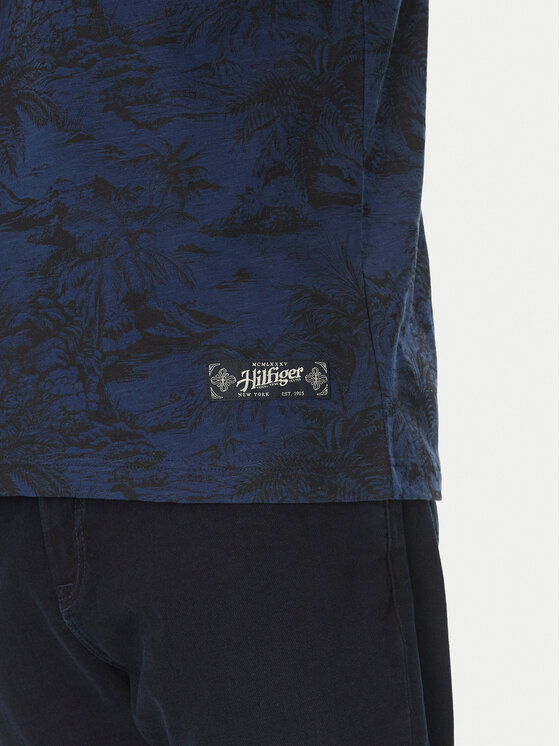 Tommy Hilfiger Tommy Hilfiger Tričko Summer MW0MW38933 Tmavomodrá Slim Fit