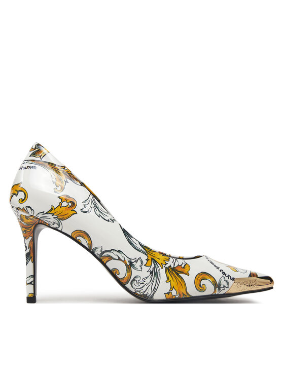 Versace Jeans Couture Pantofi cu toc subțire 78VA3S50 Alb | Modivo.ro