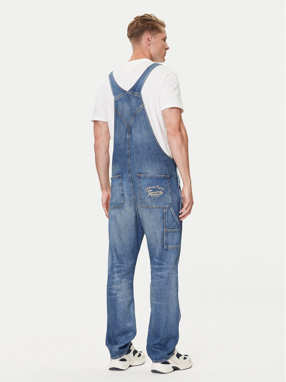 Tommy Jeans Tommy Jeans Jeans kombinezon Classic DM0DM21244 Plava Straight Fit
