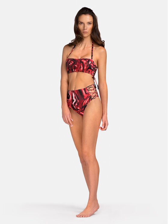 Miss Lou Miss Lou Bikini pezzo sopra G-SI2-BRD Bordeaux